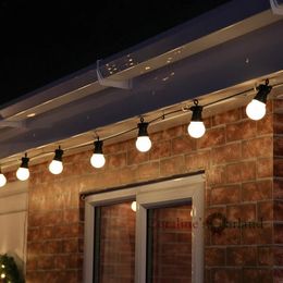 Christmas Decorations 2 25LED Globe Bulb String Lights IP65 Waterproof Connectable for Outdoor Valentine Christmas Holiday Garland Cafe Decoration 231214