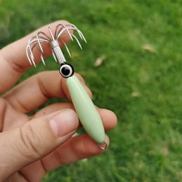 Baits Lures Fishing Lure Portable Octopus Shrimp Squid Fish Hook Tackle Tools Luminous Cuttlefish Catcher Accessories 231214