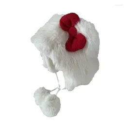 Ball Caps Oversized Furry Bear Hat For Girls Winter Skiing Birthday Gifts Drop