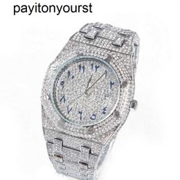 Men Watches Audemar Pigue Aps Factory Full Diamond Watches Full Gold Fashion Arabic Wristwatches