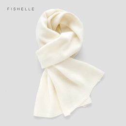 Shawls white wool scarves women winter knitted scarf adults thin warm short scarves adults solid Colour 231214