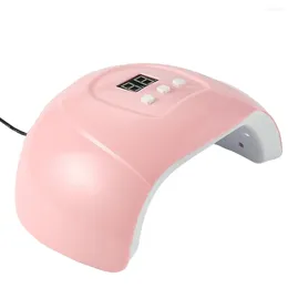 Nail Dryers Manicure Dryer LED USB Quick-Drying Induction For Tools Store (Pink 54w)