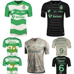 Club Team Santos Laguna Soccer 10 Juan Brunetta Jerseys 2023 2024 Mans 6 Alan Cervantes 7 Harold Preciado 3 Ismael Govea 23 Raul Lopez Football Shirt Kits Uniform