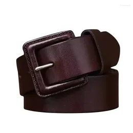 Belts Pure Cowhide 3.8cm Wide Hypoallergenic Belt For Men Genuine Leather Pin Buckle Versatile Business Youth Casual Jeans