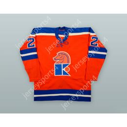 Custom 1973-74 WHA CLAUDE CHARTRE 22 JERSEY KNIGHTS ORANGE HOCKEY JERSEY NEW Top Stitched S-M-L-XL-XXL-3XL-4XL-5XL-6XL