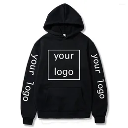 Men's Hoodies Custom DIY Logo Image Print Clothing Customised Sport Casual Sweatshirt Hoodie Pullover Size XS-4XL