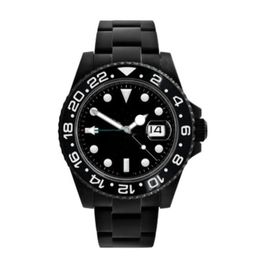 All black automatic designer watches Mens mechanical watch wristwatches 41mm sapphire glass lens foldable stainless steel strap montre With box waterproof