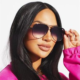 Sunglasses HIGH KEY Pilot Women Fashion Quay Brand Design Traveling Sun Glasses For Gradient Lasies Eyewear Female Mujer261J