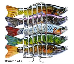 100mm 155g Multisection Fish Hook Hard Baits Lures 6 Treble Hooks Multicolor Mixed Plastic Fishing Gear 5 Pieces lot WHB26979611
