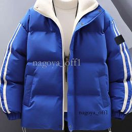 Stone Monclair Jacket Coat Fashion Cotton-padded Coat Men's New Simple Japanese Fresh Three Stripes Thick Hooded Cotton-padded Jacket Lovers 886