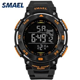 cwp SMAEL Watches 50m Waterproof Sport Casual Electronics Wristwatches 1235 Dive Swimming Watch Led Clock Digital292Q