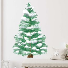 Winter Snow Pine Tree Christmas Wall Stickers for Living Room Bedroom Home Decorative Wall Decals PVC Sticker Murals Wallpaper