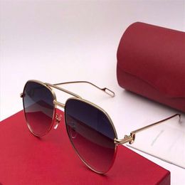 ct0110S Gold Grey SHaded Pilot Sunglasses Metal Gold Frame Sun Glasses men Sunglasses Shades New with Box296I