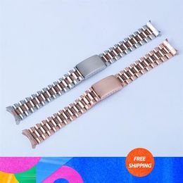 19mm watch band strap 316l stainless steel gold silver watchbands oyster bracelet for rol datej subma 266q