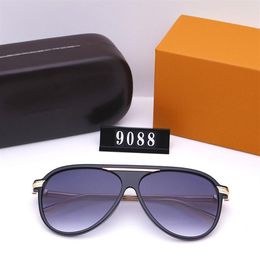 Fashion designer men sunglasses pilot plate frame metal legs outdoor protection avant-garde decorative glasses top quality de sol 2996