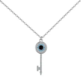 Chains Karloch S925 Sterling Silver Women's Necklace With Fashionable And Versatile Design Full Of Diamond Keys For Women