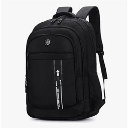 Large Capacity School Bags For Teenage Boys Backpack Men Black Nylon Solid Middle Student High Schoolbag Big Bookbags Preppy248j