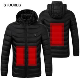 Men's Jackets Men Winter Heated Jackets Windproof Warm Fleece Jeakets Hiking Jackets Outdoor Camping Skiing Clothes S-3XL 231213