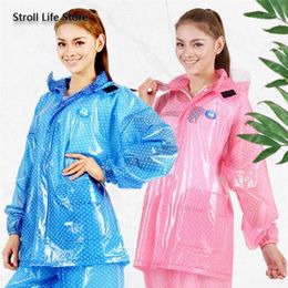 Motorcycle Raincoat Suit Waterproof Rain Coat Women Transparent Electric Riding Car Battery Pink Plastic Suit Capa De Chuva Gift1323d