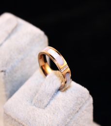 Shell diamond Korean fashion 18k rose gold ring female exquisite luxury temperament women ring Valentine jewelry gift9257115