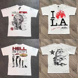 Men's T-Shirts I Love Hell Star T-shirt Men Women High Quality Oversize Hellstar T Shirt Street Top Tee T231214