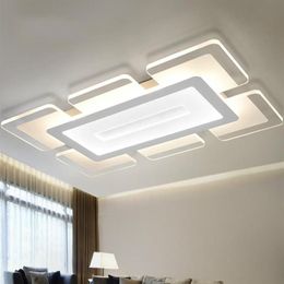 Ceiling Lights Remote Control Surface Mounted Modern Led Lamparas De Techo Rectangle Acrylic Lamp Fixtures2428