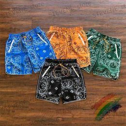 Men's Shorts Cashew Printing Shorts Men Women High Quality Drawstring Oversized Breeches T231214