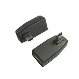 2pcs pair Right + Left angle 90 degree mini B 5pin Male to USB A Female converter adapter