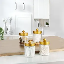Storage Bottles Dresser Container Set Of 4 Glass Apothecary Jar Containers For Bathroom Vanity Makeup Organise