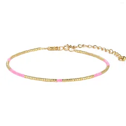 Strand KELITCH Pink Colour Women's Classic Link Bracelets Miyuki Beads Friendship Handmade Chain