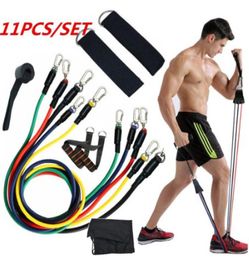 11pcsset Exercises Resistance Bands Latex Tubes Pedal Excerciser Body Home3083030