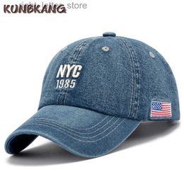 Ball Caps New Brand NYC Denim Baseball Cap Men Women Embroidery Letter Jeans Snapback Hat Casquette Summer Sports USA Hip Hop Cap Gorras YQ231214