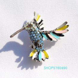 Brooches Fashion Jewellery Rhinestone Elegant Sea Birds Brooch Multi Colour Women Classic Pin Lady Daily Coat Accessories Corsage Ornaments