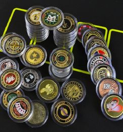 Poker Card Guard Metal Protector Souvenir Craft Poker Chips Dealer Coins Poker Game Gift Hold039em Accessories Ten Piece9853149