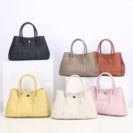 Top original wholesale Hremmss Party Garden tote bags online shop New edition cowhide garden bag leather fashion large capacity wide shoulder With Real Logo