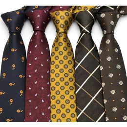 Bow Ties High Quality Fashion 7CM Luxury Tie For Men Business Party Dress Necktie Wedding Accessories Male Gift