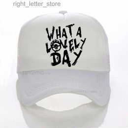 Ball Caps summer new MAD MAX Costume cap what a lovely day men funny baseball cap cotton mesh trucker cap YQ231214