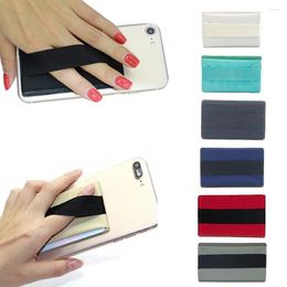 Card Holders Portable Women Men Phone Holder Wallet Bus Business Credit ID Case Pocket Elastic Adhesive Fashion Sticker