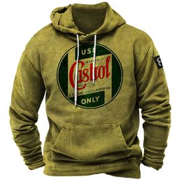 Mens Hoodies Sweatshirts Sweater Vintage Racing Print Street Hoodie Sweatshirt Winter Long Sleeve Oversized Tops Pullover Casual Hooded 231214