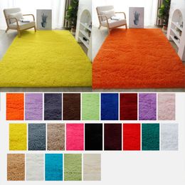 Carpet RULDGEE Shaggy Silk Wool Livingroom Sofa Coffee Table Bedroom Bed Blanket Full of Tatami MatsThick Plush Alfombra 231213