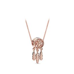 Christmas gift Rose gold Necklaces Dream catcher string S925 Sterling Silver Clavicle Chain Women Pendant Necklace Original Box fo275i