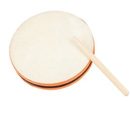 20*20CM Wood Hand Drum Dual Head with Drum Stick Percussion Musical Educational Toy Musical Instrument for KTV Party Kids Toddler Festival xmas Gift