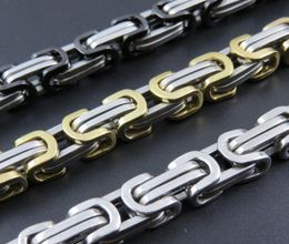 Colours 50cm120cm Customises Stainless Steel Byzantine Chain Heavy Huge Necklace For Man Fashion Jewellery Chains2258081