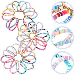 Charm Bracelets 36 Pcs Toggle For Women Friendship Fashionable Girls Polymer Clay Bead Wristlet