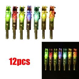 12PCS Automatically LED Lighted Arrow Light Nocks Tail for Crossbow Arrows 6 2mm284q