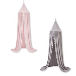 Crib Netting Cotton Baby Room Decoration Mosquito Net Kids Bed Curtain Canopy Round Tent Pography Props 231213