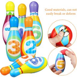 Bowling Toys Toddlers Pin Outdoor Kit Pp Cotton Ball Set Toss Ring Parentchild 231213