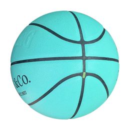 Balls To Girl's Gift Blue Basketball Adult Children's Durable Ball Star PU Gift Training Competition Special Basketball Size5 6 7 231213
