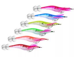 10135cm electronic led glow shrimp lure squid hook mix colours order1014108