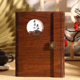 Creative Chinese Vintage Style Agenda Journal Book A5 Loose-Leaf Notepad Wooden Cover Binder Notebook Office Stationery Supplies